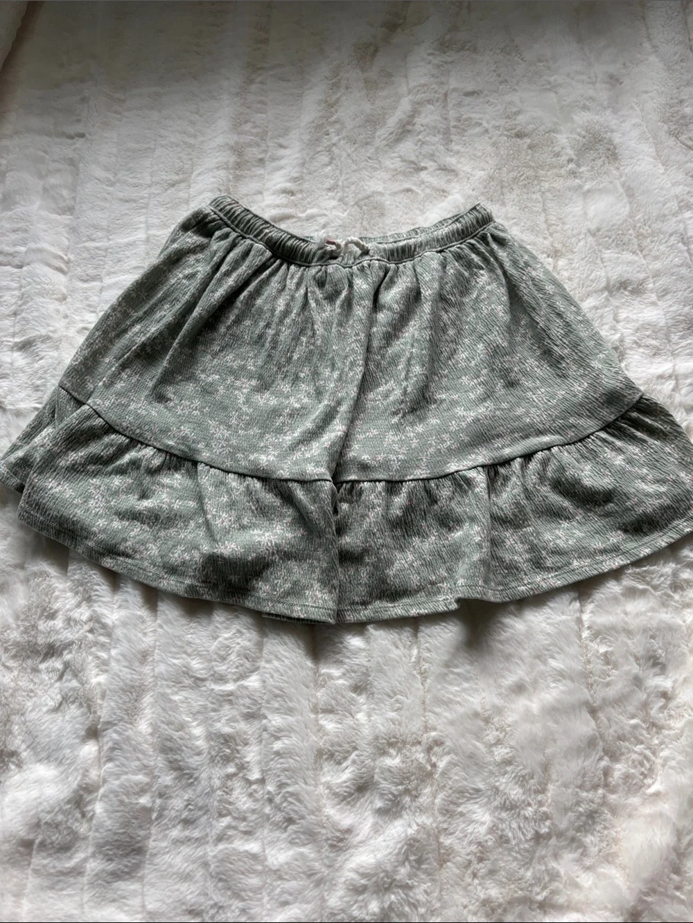 Carter's Sage Green Tiered Ruffle Skort